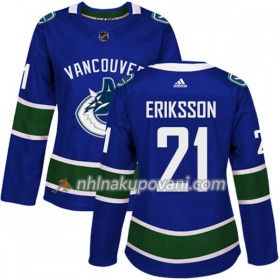 Vancouver Canucks Dresy Loui Eriksson 21 Adidas 2017-2018 Modrá Authentic - Dámské